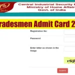 CISF Admit Card 2025 download