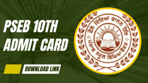 PSEB 10th Admit card