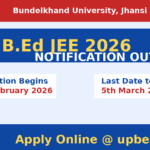 UP B.Ed JEE 2026 Application form