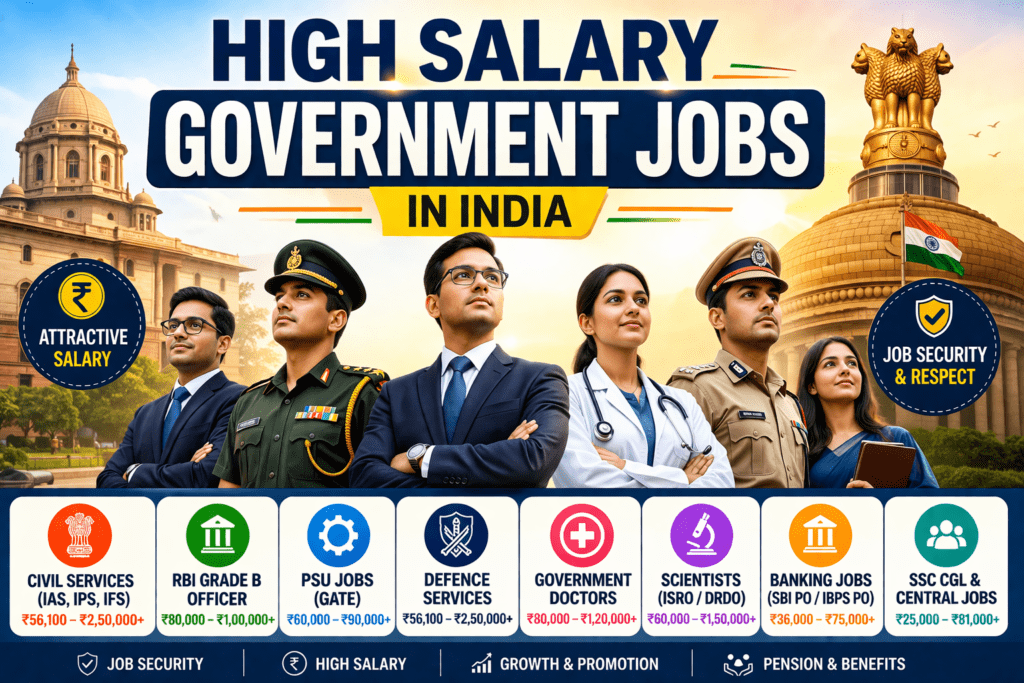 High Salary Govt Jobs In India