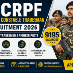 Apply Online for CRPF Constable Tradesman Recruitment