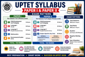 Download UP TET Syllabus And Exam Pattern for paper i and paper ii